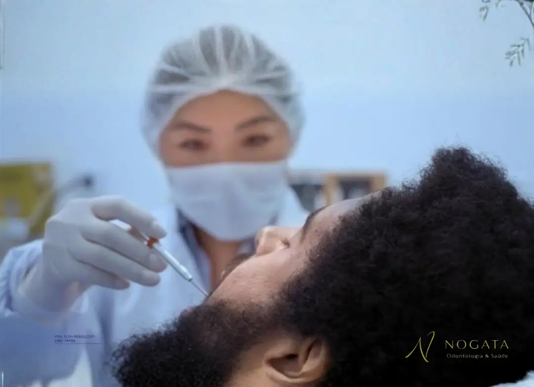 Procedimento de implantodontia na Odontologia Nogata